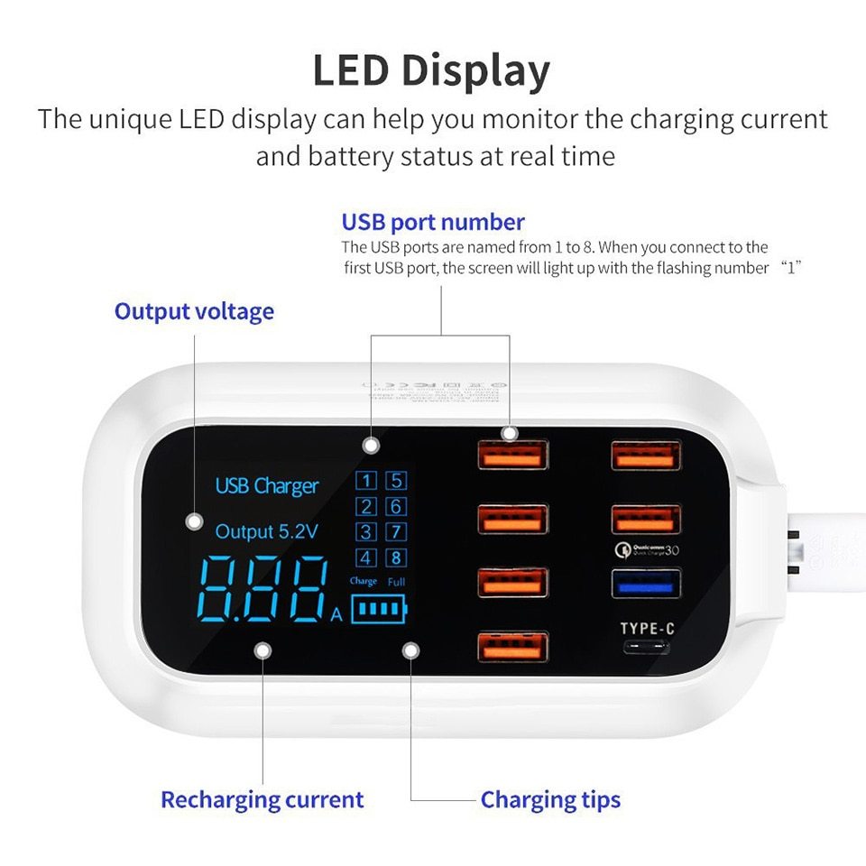 Quick Charge Ordinary Smart USB Charger Station