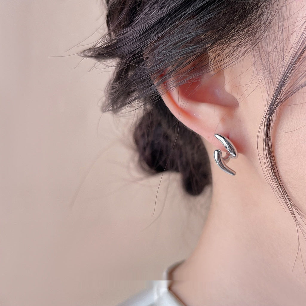 Personalized Ins Simple Commute Fashion Silver Stud Earrings