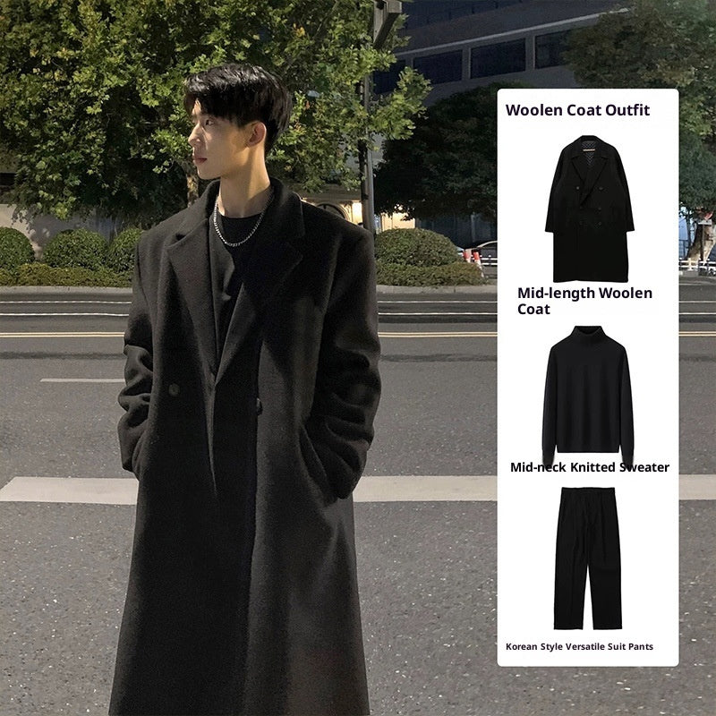 Mid-length Thick Loose Below The Knee Coat