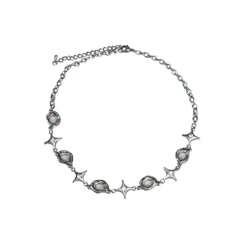 Asterism Bubble Irregular Metal Cold Style Hip Hop Men And Women Clavicle Chain