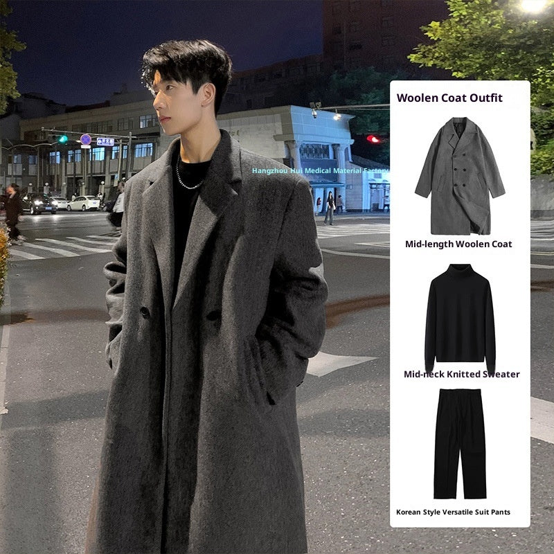 Mid-length Thick Loose Below The Knee Coat