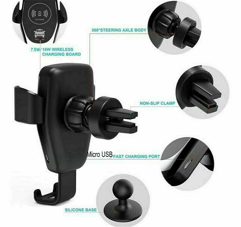 Wireless Fast Car Charger Mount Holder Stand Automatic
