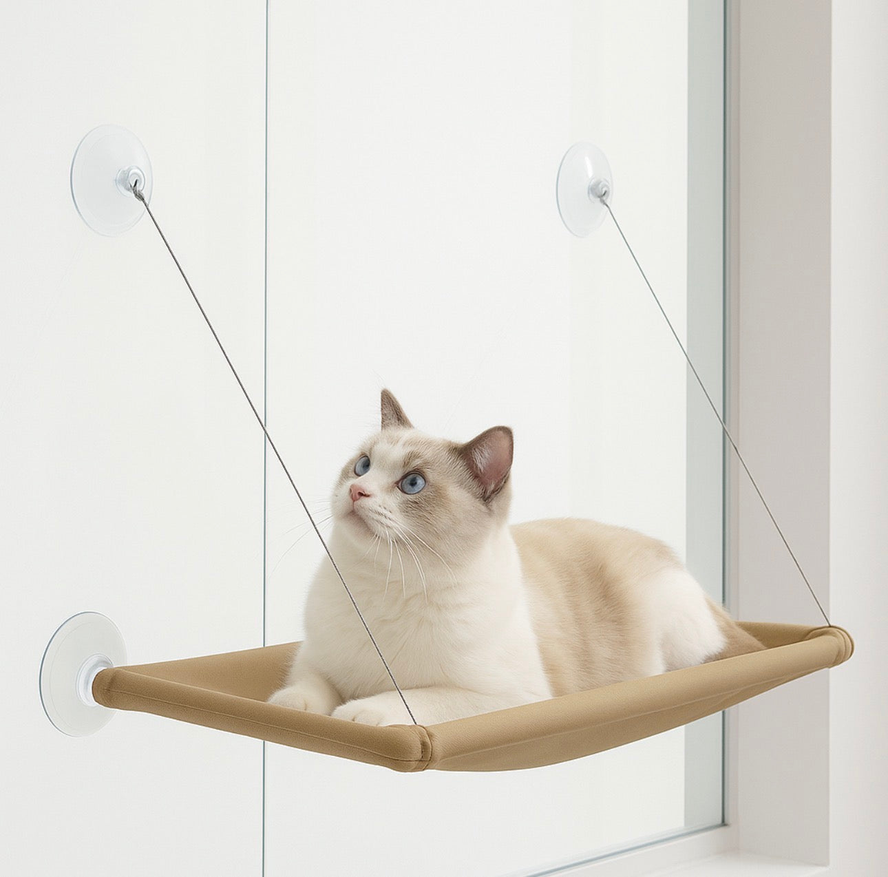Pet Cat Hammock Aerial Hanging Bed , Window Seat For Pets