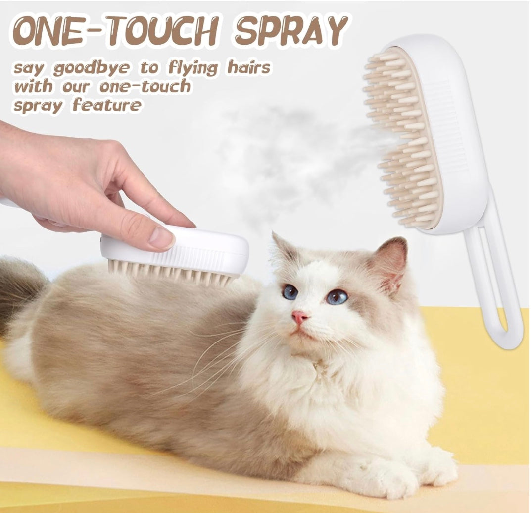 Pet Steamy Grooming Brush – For Cats & Dogs