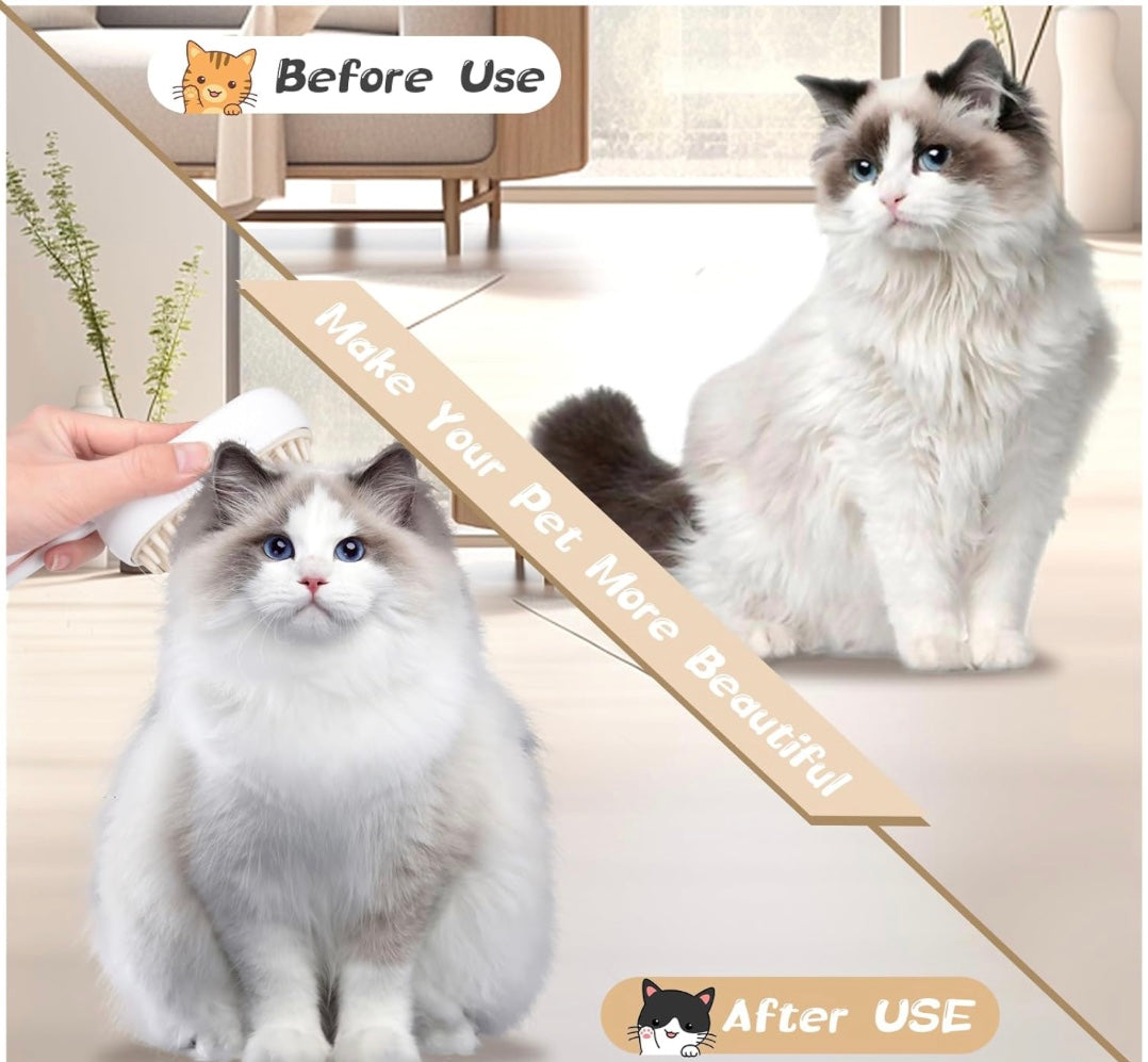 Pet Steamy Grooming Brush – For Cats & Dogs