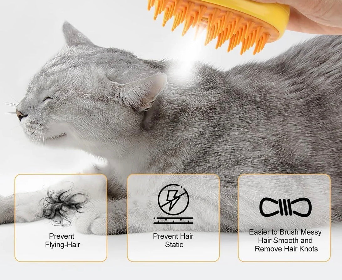 Steam Brush 3-in-1 For Cat and Dog