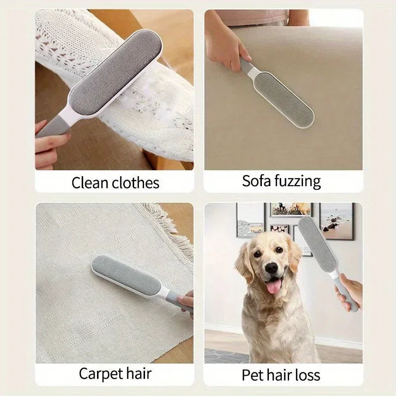 Double-Sided Pet Hair Remover, for Cat, Clothing, Sofa, Furniture, Carpet Cleaning