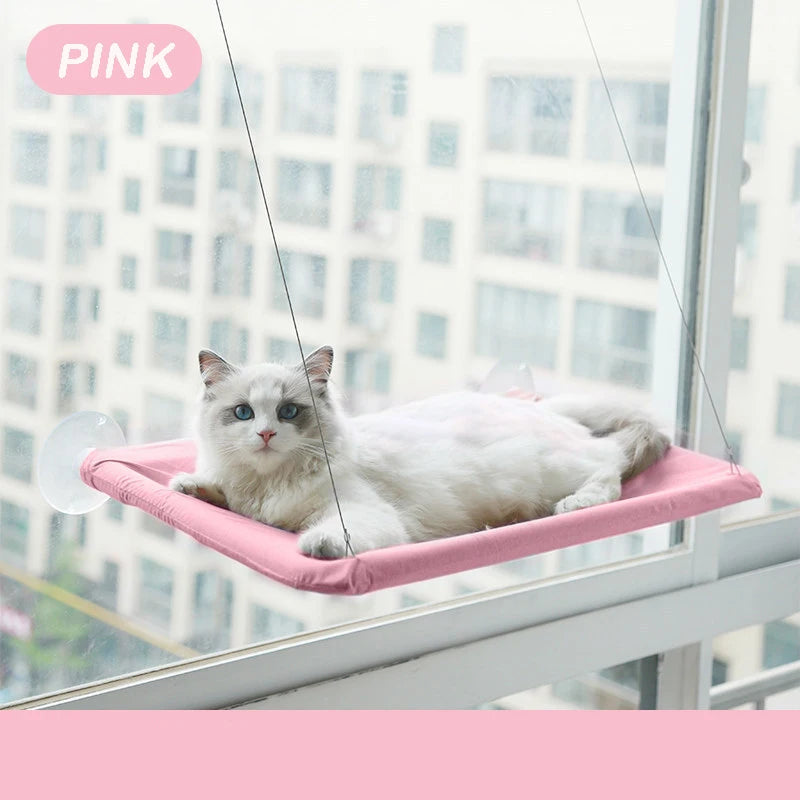 Pet Cat Hammock Aerial Hanging Bed , Window Seat For Pets