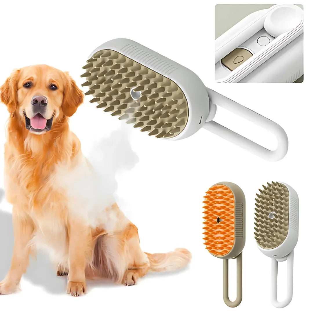 Pet Steamy Grooming Brush – For Cats & Dogs