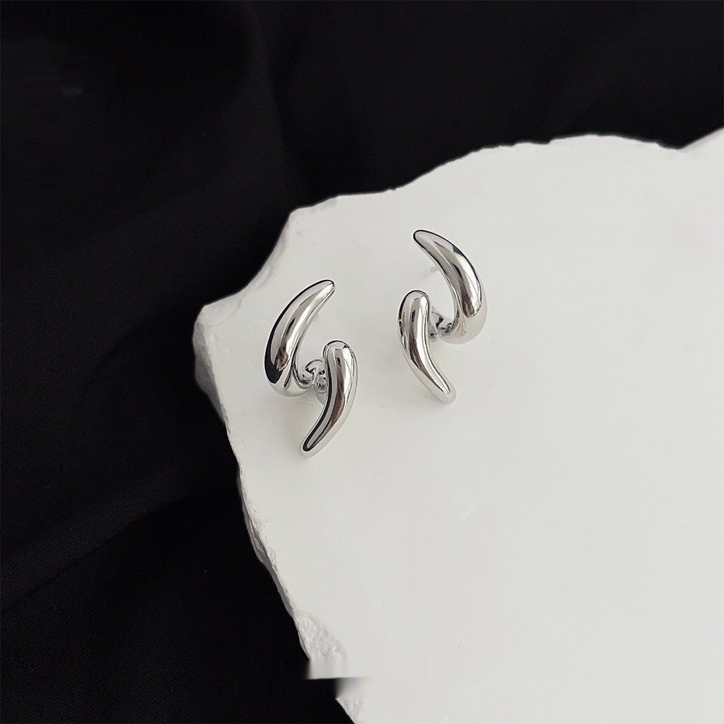 Personalized Ins Simple Commute Fashion Silver Stud Earrings