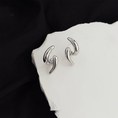 Personalized Ins Simple Commute Fashion Silver Stud Earrings