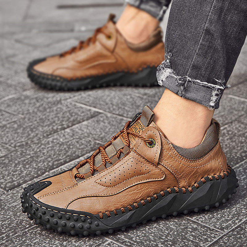 Lace-up Leather Men's Casual Shoes Plus Size