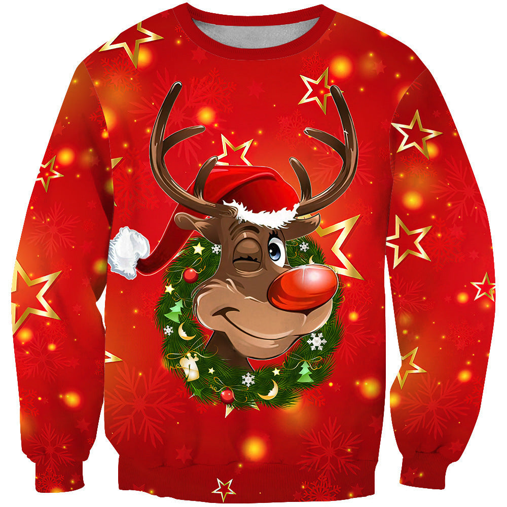 Christmas Casual Round Neck Men's Sweater