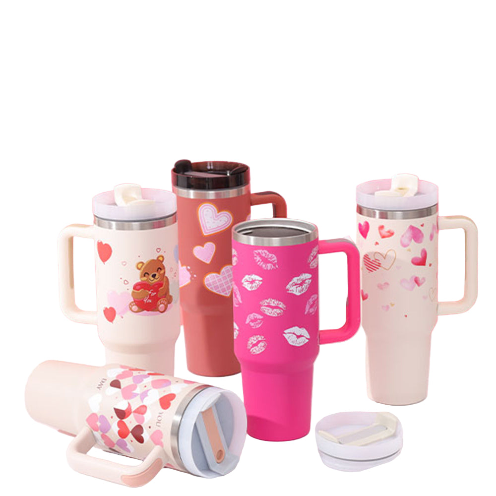 Tumbler With Handle Straw Insulated