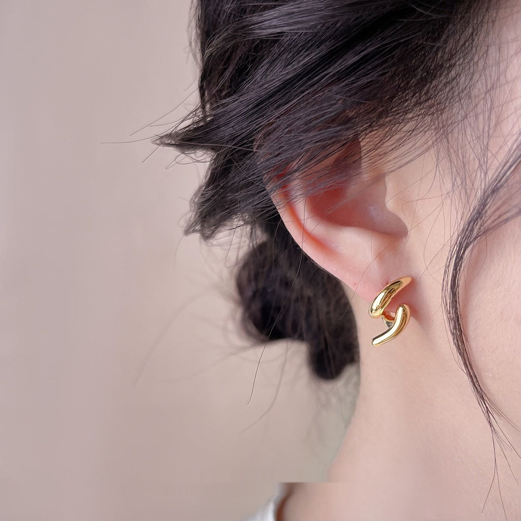Personalized Ins Simple Commute Fashion Silver Stud Earrings