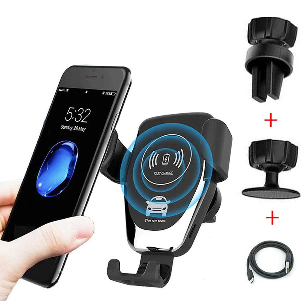 Wireless Fast Car Charger Mount Holder Stand Automatic
